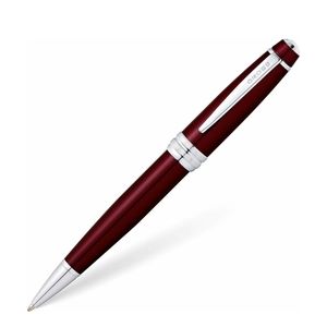 Cross Bailey Red Lacquer Ball Point Pen with Chrome Plated Fittings - AT0452S-8
